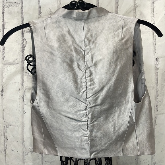 Ann Demeulemeester Waistcoat Vest Silver Shimmer Spring Ring Clasp Chain Closure - Picture 7 of 10